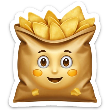 chips dans un paquet sticker