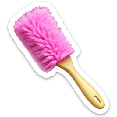 Pink scrubbing brush sticker