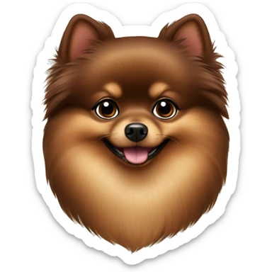 Chocolate and Tan Pomeranian  sticker