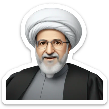 63-Years-Old Iran Man President Name Ebrahim raisi wear Angel with Rest in Peace sticker