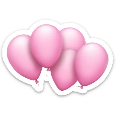 Light pink birthday baloons sticker