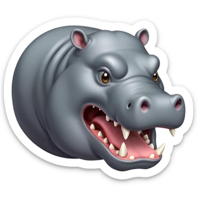 angry Hippopotamus sticker