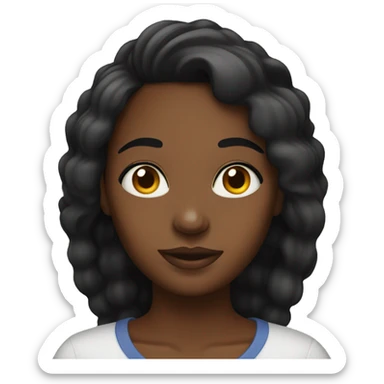 Wide awake black girl  sticker