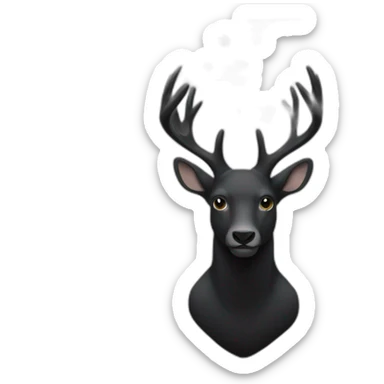 Black Hart with white stars sticker