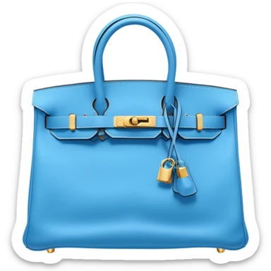 hermes birkin sky blue color bag  sticker