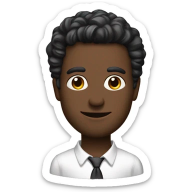 homme chevex noir sur le coté j sticker