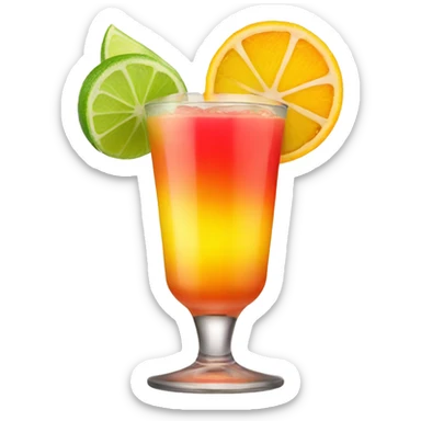 Tequila sunrise drink  sticker