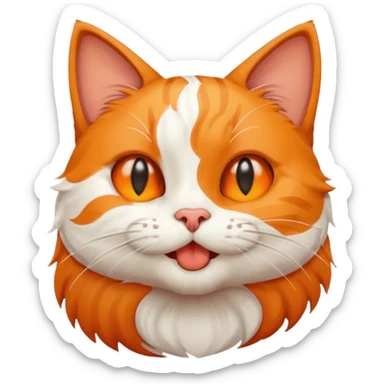 nose picking cat sticker