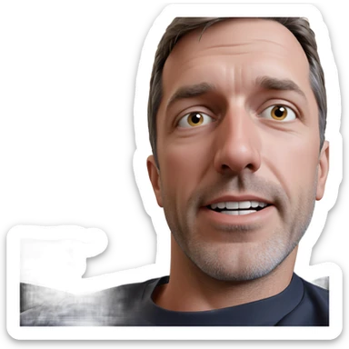 realistic meme of a guy sticker