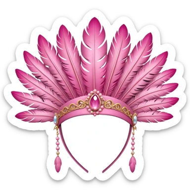 Pink Headpiece  sticker