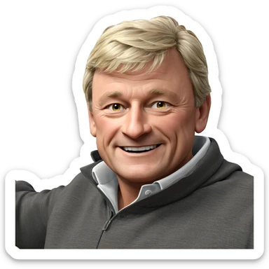 happy older man portrait sticker