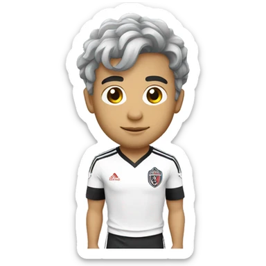 Moreno cabelo liso com a camisa do time do Corinthians  sticker