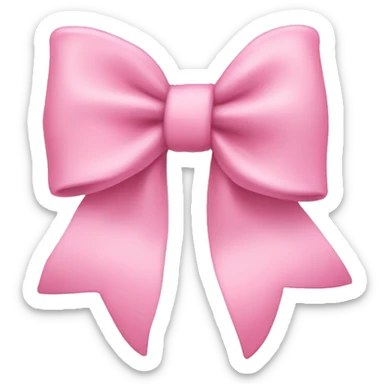 Baby pink bow sticker