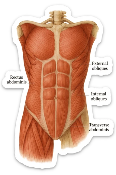 muscoli del core (addominali) sticker