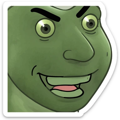 Sad winking face sticker