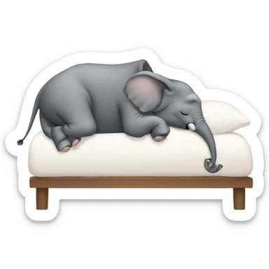 Elephant sleeping sticker