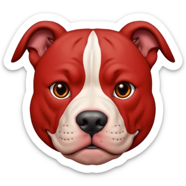 very tattoed pitbull dog with red hair sticker