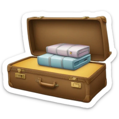 une valise ou il y a écrit dessus Melanie  sticker