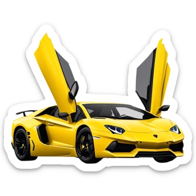 Lamborghini Aventador - Lamborghini (Model Year: 2021) (Iconic colour: Yellow) sticker