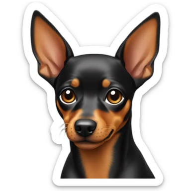 Miniature pinscher dog sticker