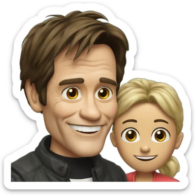 Jim Carrey and their friend  sticker