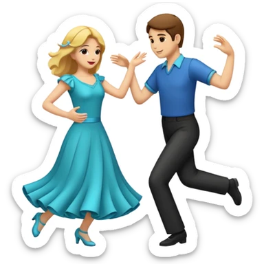 Couple dancing sticker