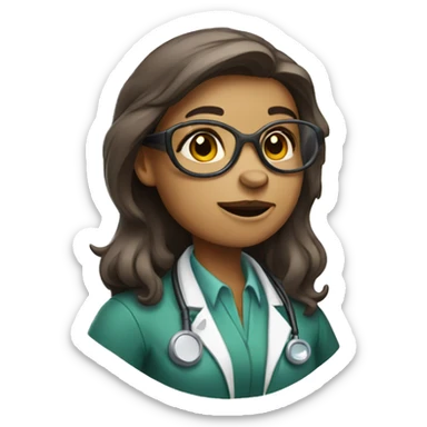 Female Scientist otter sticker