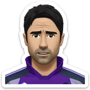 Mikel Arteta crying sobbing scared tears sticker