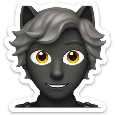 Chat noir avec des tache marron sticker