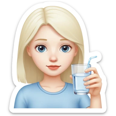 Thirsty girl sticker