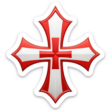 Knights Templar cross sticker