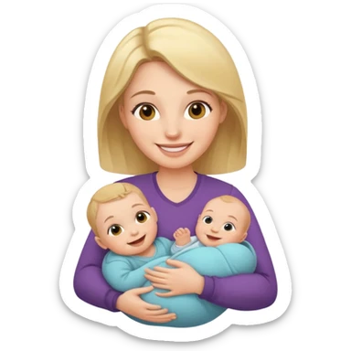 mother with baby sticker