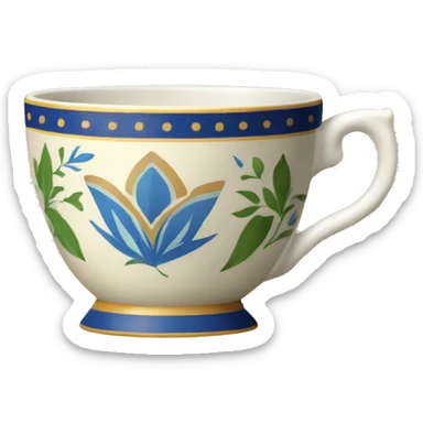 vintage tea indian cup sticker