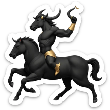 centaur bull siluet sticker