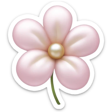 Pearl light pink flower sticker