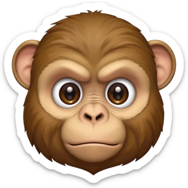 Grumpy monkey sticker
