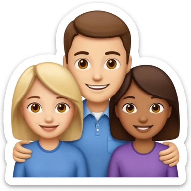 Make a family emoji, 3 people sticker