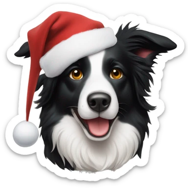 Border collie Christmas  sticker