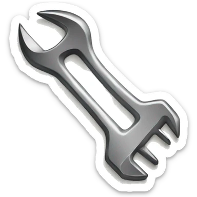 spanner tool icon on a bank note sticker