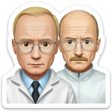 Putin and wolter wite sticker