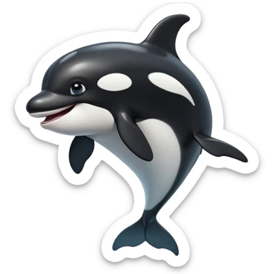 cinematic-comical-orca-portrait-emoji,-head-tilted-dramatically-with-an-exaggeratedly-shocked-expression,-featuring-a-sleek-black-and-white-body-with-wide,-comically-expressive-eyes-full-of-playful-disbelief-and-animated-flippers,-simple sticker
