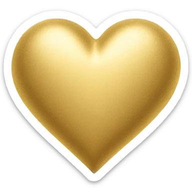gold heart sticker