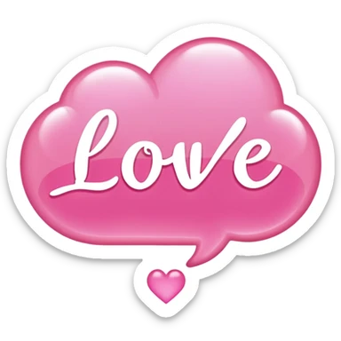 thought bubble thinking of love sticker