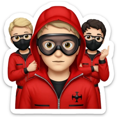 I want a emoji of a character Berlin from money heist. With his costume  sticker