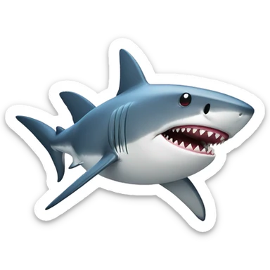 Shark with lgbt colors  sticker