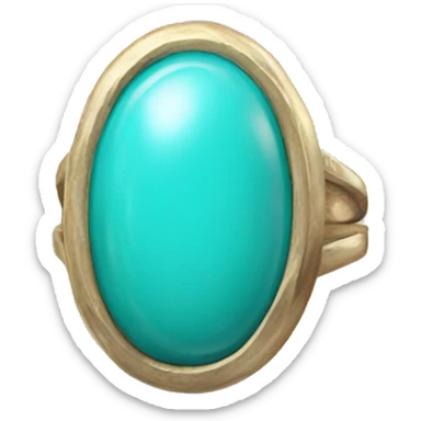Realistic isolated turquoise ring sticker