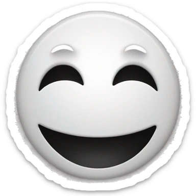 round smile face, 
villainous facial expression  sticker