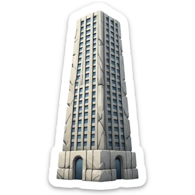 create building skyscraper  stone only without windows   sticker