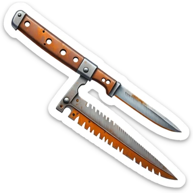 Rusty knife sticker