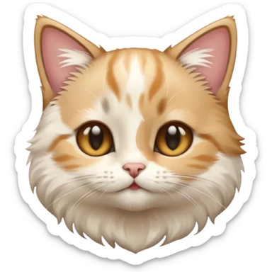 langue humaine qui touche la tête d'un petit chat sticker